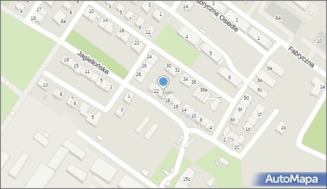 Lubań, Jagiellońska, 20, mapa Lubań