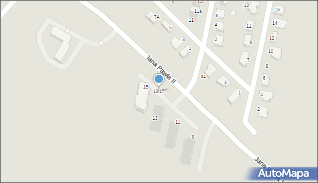 Lubin, Jana Pawła II, 13/17, mapa Lubin