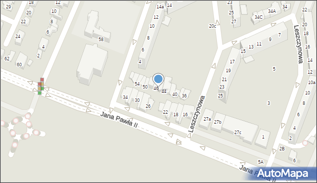 Lubin, Jana Pawła II, 46a, mapa Lubin