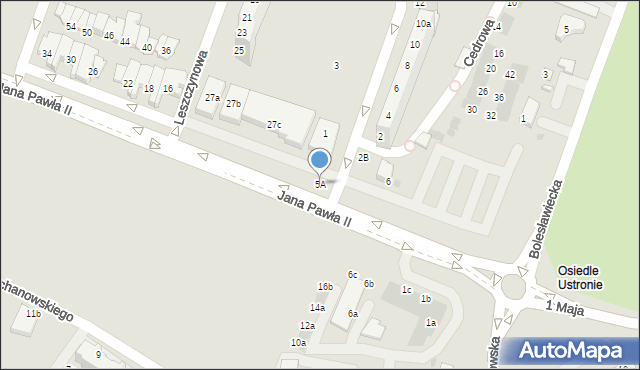 Lubin, Jana Pawła II, 5A, mapa Lubin