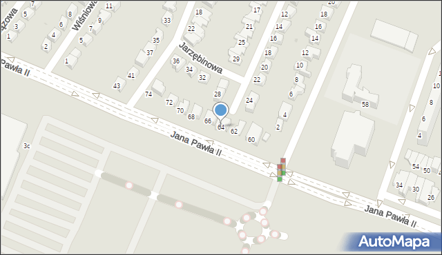 Lubin, Jana Pawła II, 64, mapa Lubin