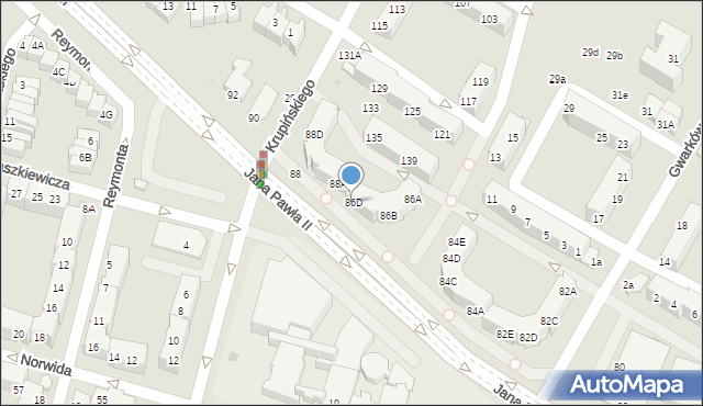 Lubin, Jana Pawła II, 86D, mapa Lubin