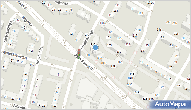 Lubin, Jana Pawła II, 88B, mapa Lubin