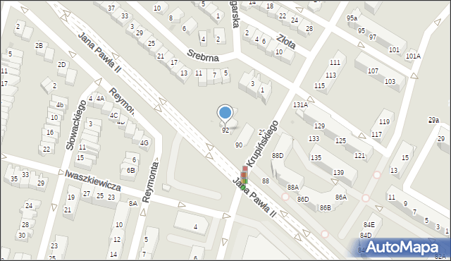 Lubin, Jana Pawła II, 92, mapa Lubin