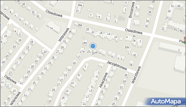 Lubin, Jarzębinowa, 13, mapa Lubin