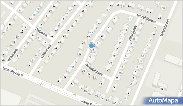 Lubin, Jarzębinowa, 20, mapa Lubin