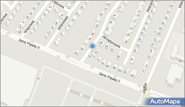 Lubin, Jarzębinowa, 26, mapa Lubin