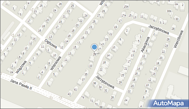 Lubin, Jarzębinowa, 29, mapa Lubin