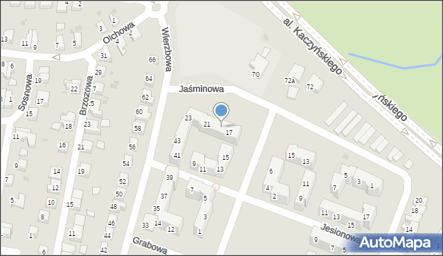 Lubin, Jaśminowa, 19, mapa Lubin