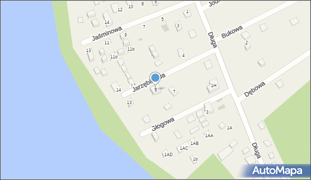Lubkowo, Jarzębinowa, 9, mapa Lubkowo