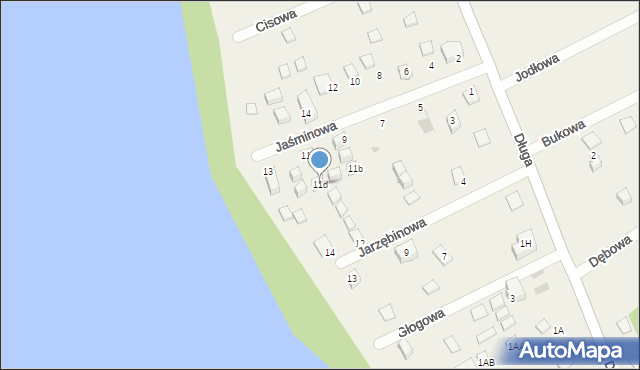 Lubkowo, Jaśminowa, 11d, mapa Lubkowo