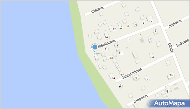 Lubkowo, Jaśminowa, 13, mapa Lubkowo