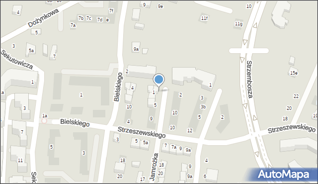 Lublin, Jamrożka Zdzisława, 1a, mapa Lublina