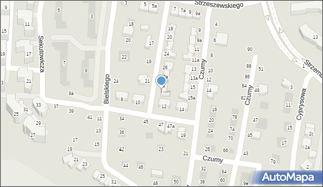 Lublin, Jamrożka Zdzisława, 28a, mapa Lublina