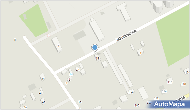 Lublin, Jakubowicka, 1e, mapa Lublina