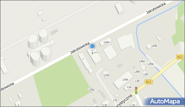 Lublin, Jakubowicka, 9, mapa Lublina