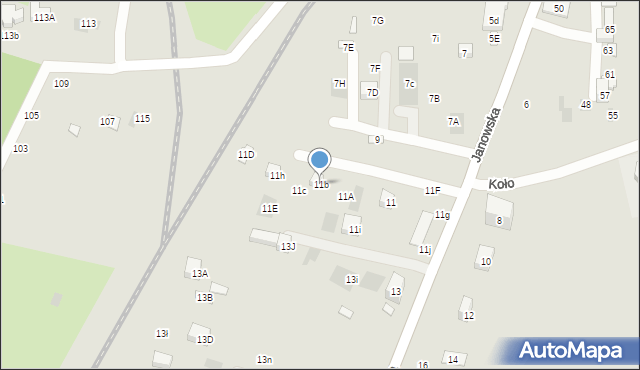Lublin, Janowska, 11b, mapa Lublina