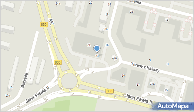 Lublin, Jana Pawła II, 23, mapa Lublina