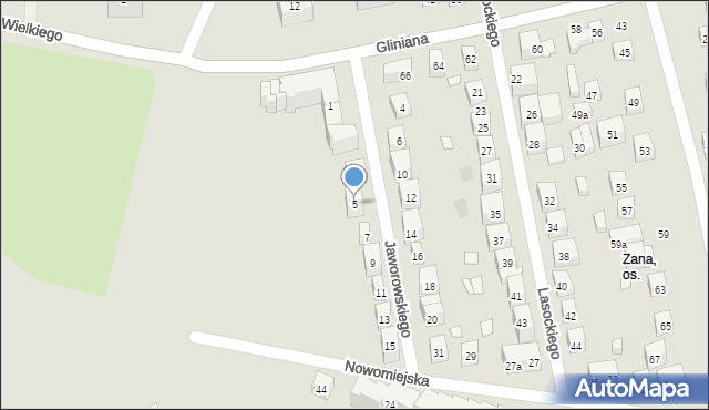 Lublin, Jaworowskiego Aleksandra, dr., 5, mapa Lublina