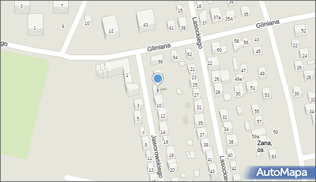 Lublin, Jaworowskiego Aleksandra, dr., 6, mapa Lublina