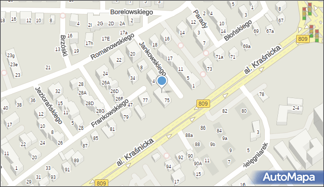 Lublin, Jankowskiego Józefa, 2, mapa Lublina