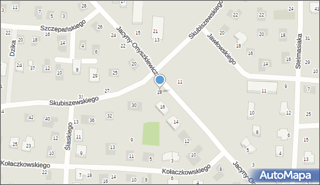 Lublin, Jacyny-Onyszkiewicza Tadeusza, 18, mapa Lublina