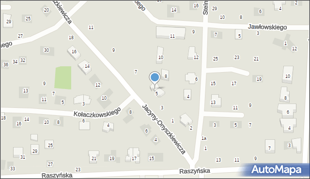 Lublin, Jacyny-Onyszkiewicza Tadeusza, 5A, mapa Lublina