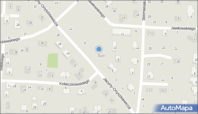 Lublin, Jacyny-Onyszkiewicza Tadeusza, 7, mapa Lublina