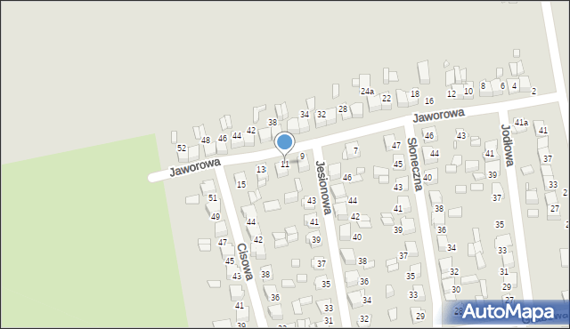 Lubliniec, Jaworowa, 11, mapa Lubliniec