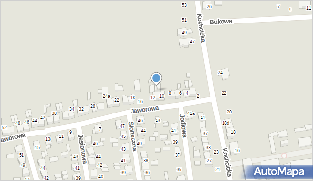 Lubliniec, Jaworowa, 12a, mapa Lubliniec
