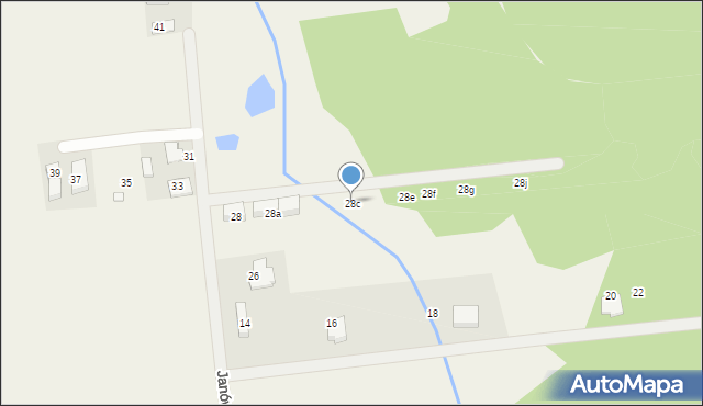 Łubna, Janówek, 28c, mapa Łubna