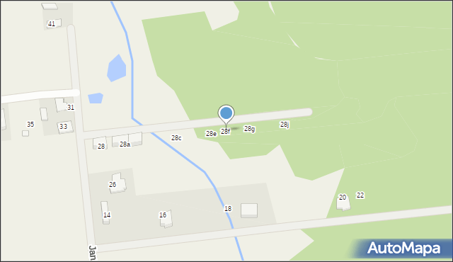 Łubna, Janówek, 28f, mapa Łubna