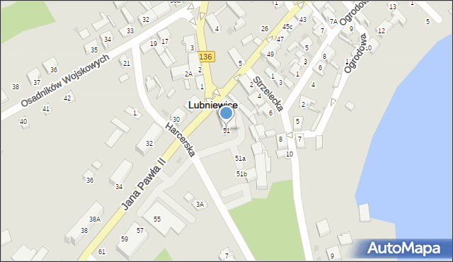 Lubniewice, Jana Pawła II, 51, mapa Lubniewice