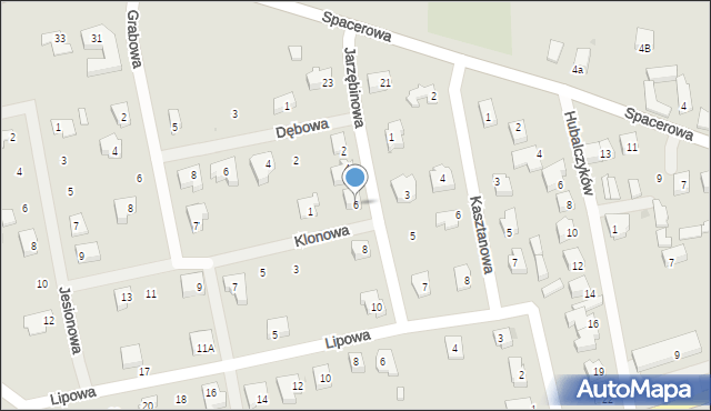 Lubniewice, Jarzębinowa, 6, mapa Lubniewice