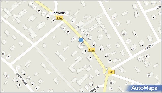 Lubowidz, Jana Pawła II, 11, mapa Lubowidz