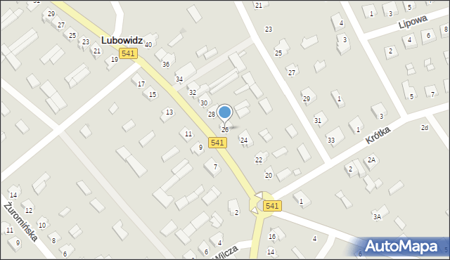 Lubowidz, Jana Pawła II, 26, mapa Lubowidz