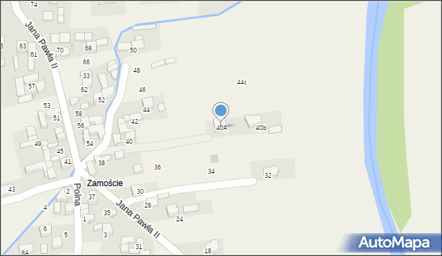 Ludźmierz, Jana Pawła II, 40A, mapa Ludźmierz