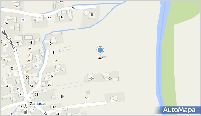 Ludźmierz, Jana Pawła II, 44c, mapa Ludźmierz
