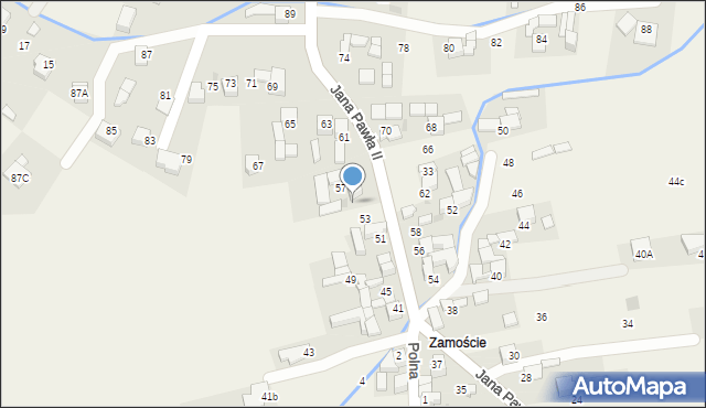 Ludźmierz, Jana Pawła II, 55, mapa Ludźmierz