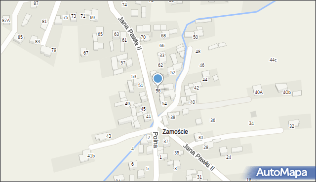 Ludźmierz, Jana Pawła II, 56, mapa Ludźmierz