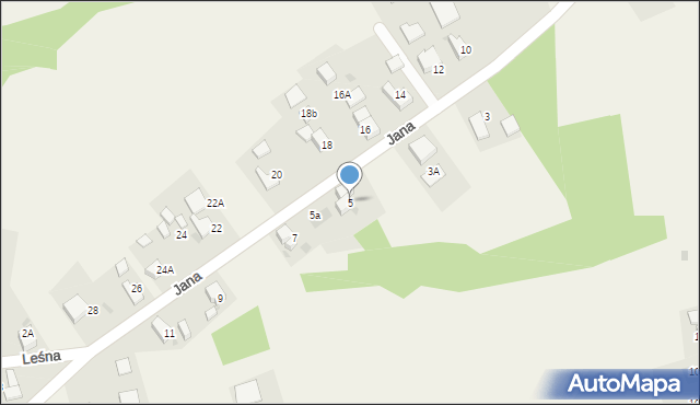 Łuków Śląski, Jana, 5, mapa Łuków Śląski