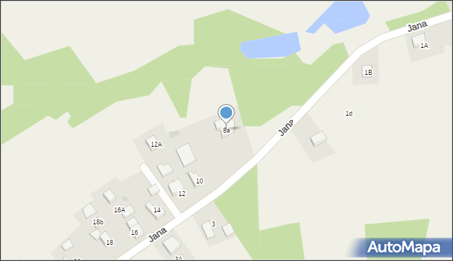 Łuków Śląski, Jana, 8a, mapa Łuków Śląski