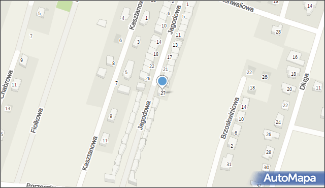 Lutynia, Jagodowa, 27, mapa Lutynia