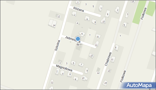 Lutynia, Jaśminowa, 6a, mapa Lutynia