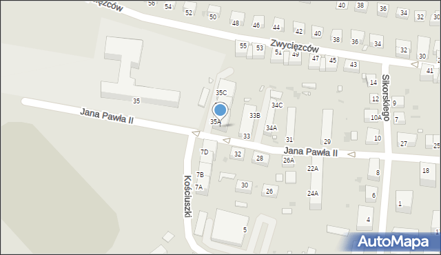 Lwówek Śląski, Jana Pawła II, 35a-35c, mapa Lwówek Śląski