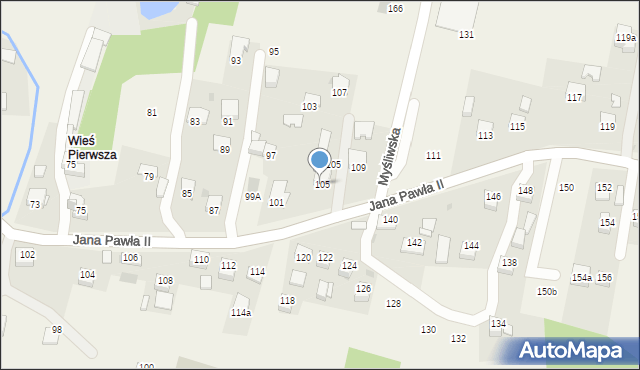 Łyczanka, Jana Pawła II, 105, mapa Łyczanka
