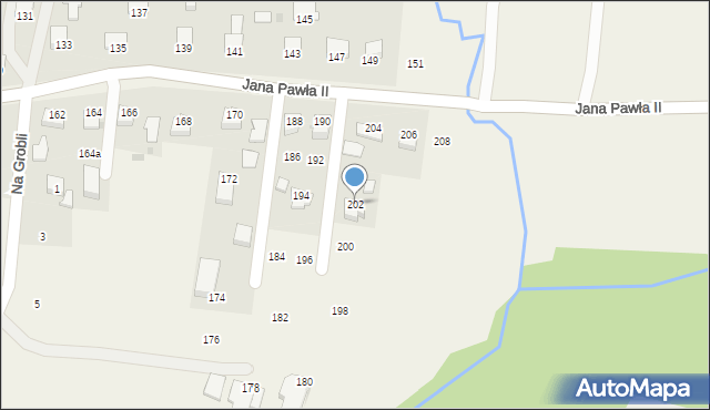 Łyczanka, Jana Pawła II, 202, mapa Łyczanka