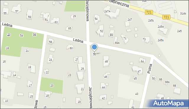 Magdalenka, Jarzębinowa, 50, mapa Magdalenka