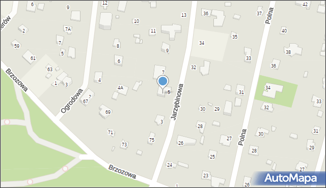 Magdalenka, Jarzębinowa, 5A, mapa Magdalenka