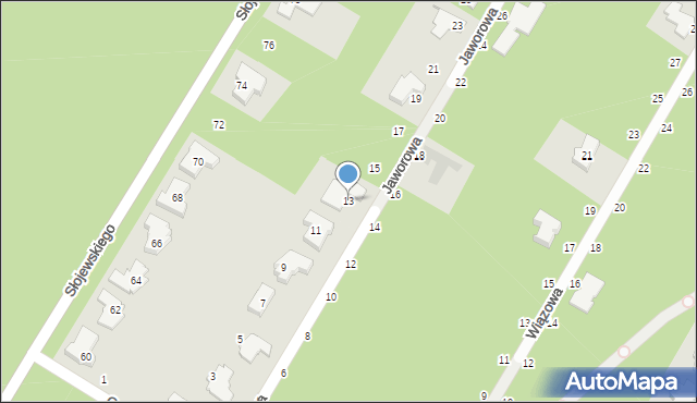 Magdalenka, Jaworowa, 13, mapa Magdalenka